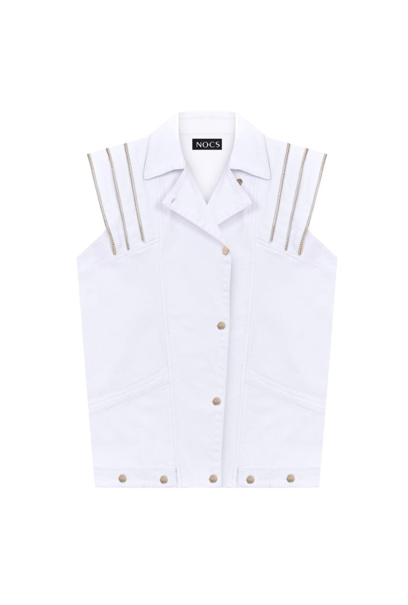 EVA DENIM VEST GOLD