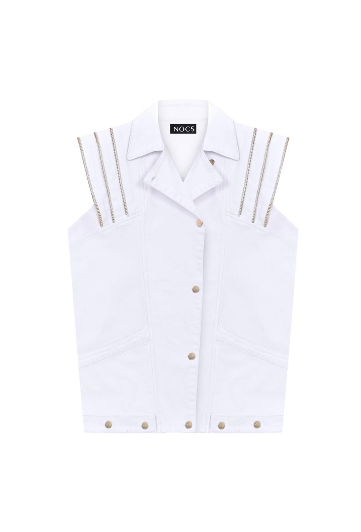 EVA DENIM VEST GOLD