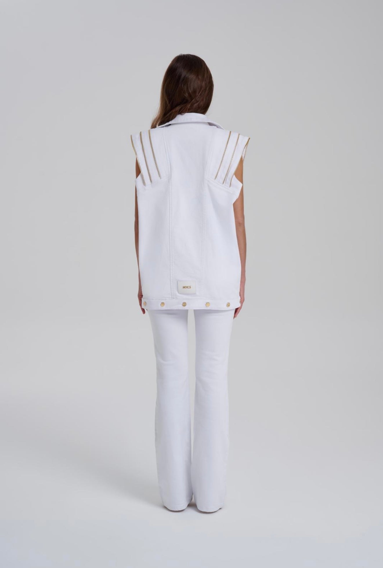 EVA DENIM VEST GOLD