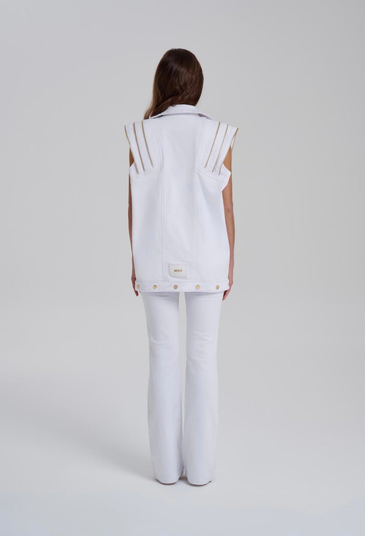 EVA DENIM VEST GOLD